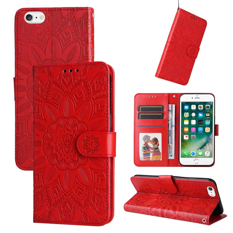 Embossed Sunflower Leather Phone Case, For iPhone 11 Pro Max, For iPhone X / XS, For iPhone XR, F...