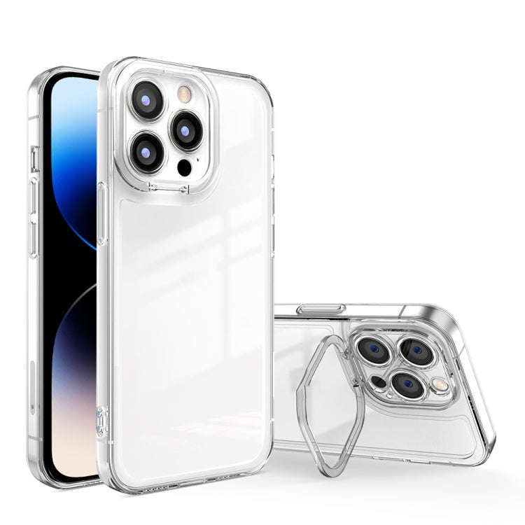 Transparent Invisible Bracket Shockproof Phone Case, For iPhone 14, For iPhone 14 Plus, For iPhon...