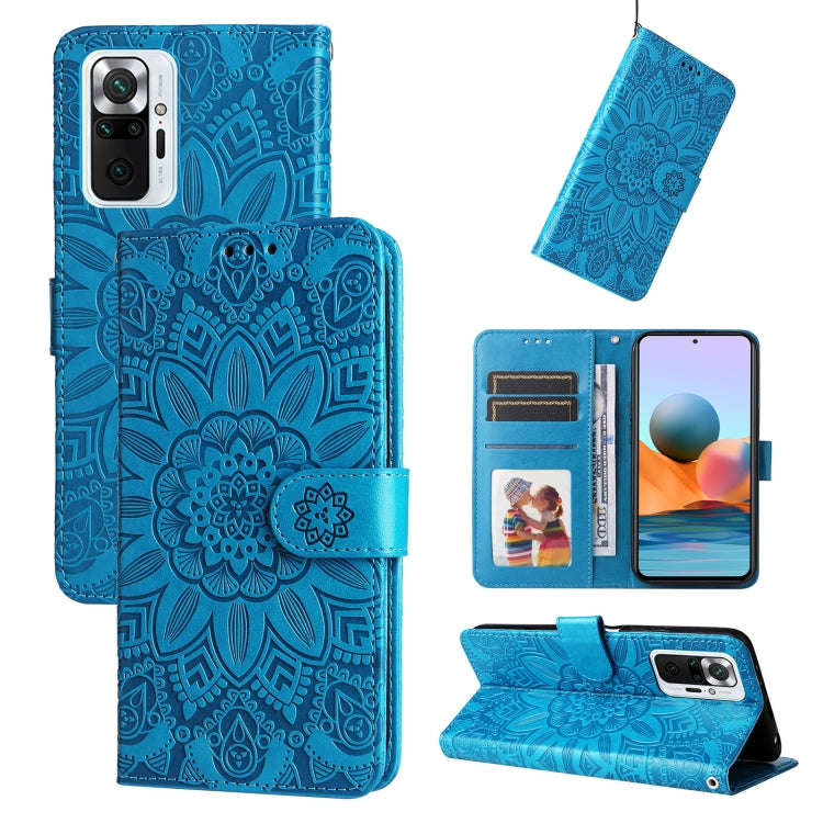 Embossed Sunflower Leather Phone Case, For Xiaomi Redmi Note 10 5G, For Xiaomi Redmi Note 10 Pro ...
