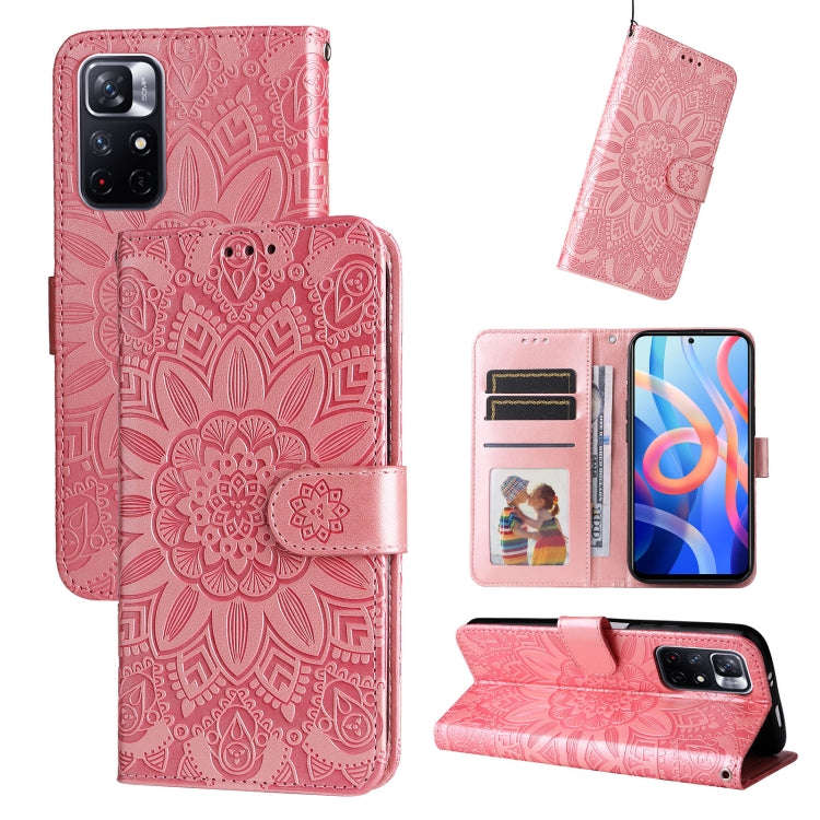Embossed Sunflower Leather Phone Case, For Xiaomi Redmi Note 10 5G, For Xiaomi Redmi Note 10 Pro ...