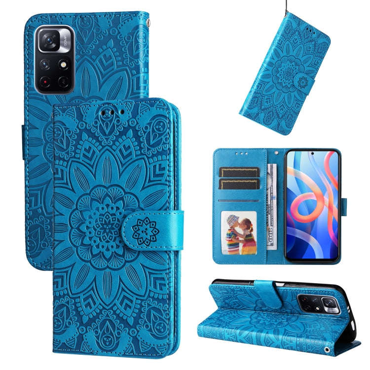 Embossed Sunflower Leather Phone Case, For Xiaomi Redmi Note 10 5G, For Xiaomi Redmi Note 10 Pro ...