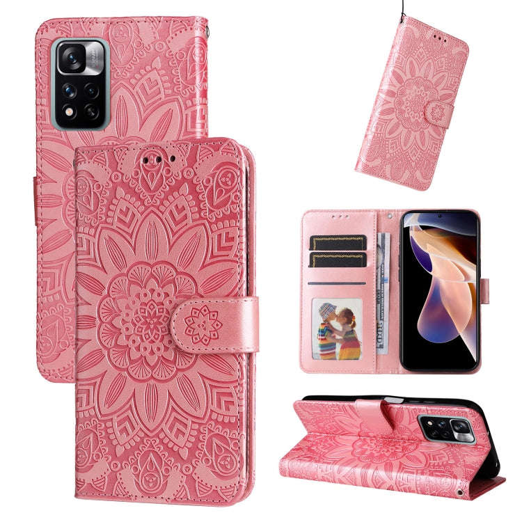 Embossed Sunflower Leather Phone Case, For Xiaomi Redmi Note 10 5G, For Xiaomi Redmi Note 10 Pro ...