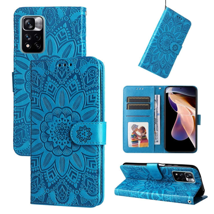 Embossed Sunflower Leather Phone Case, For Xiaomi Redmi Note 10 5G, For Xiaomi Redmi Note 10 Pro ...
