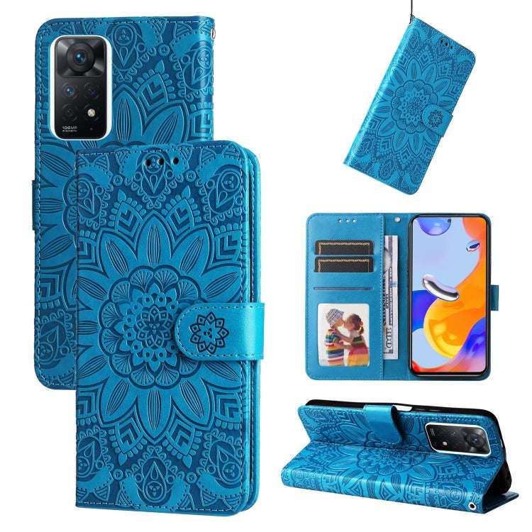 Embossed Sunflower Leather Phone Case, For Xiaomi Redmi Note 10 5G, For Xiaomi Redmi Note 10 Pro ...