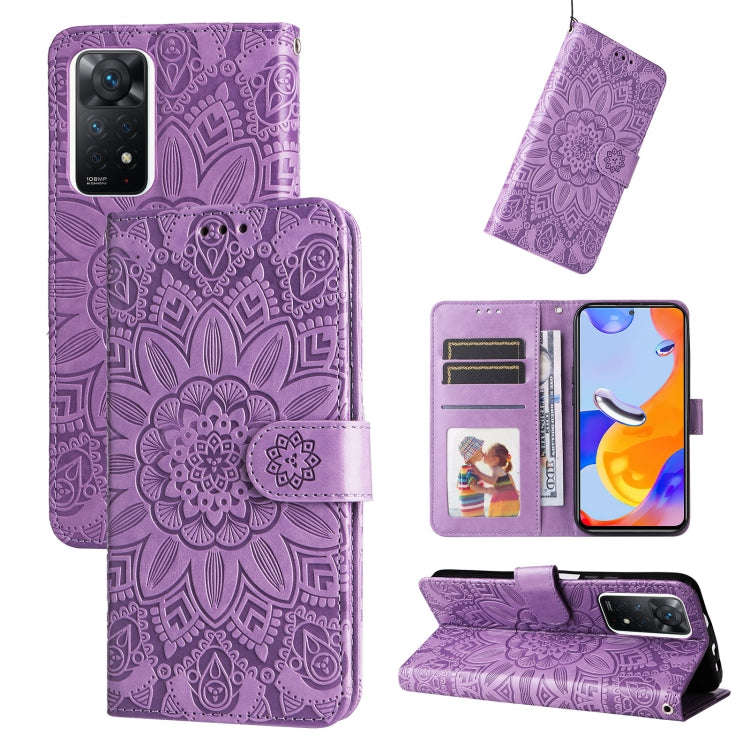 Embossed Sunflower Leather Phone Case, For Xiaomi Redmi Note 10 5G, For Xiaomi Redmi Note 10 Pro ...