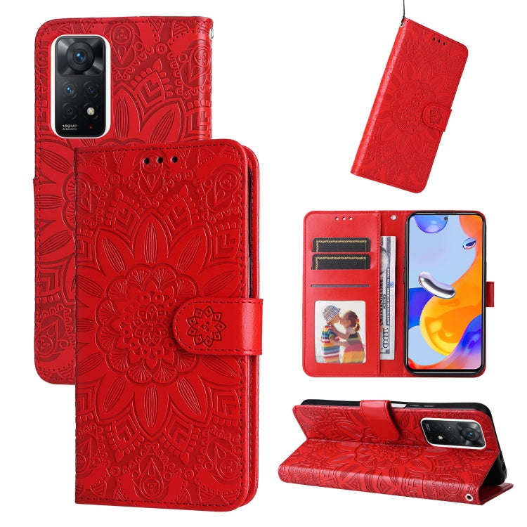 Embossed Sunflower Leather Phone Case, For Xiaomi Redmi Note 10 5G, For Xiaomi Redmi Note 10 Pro ...