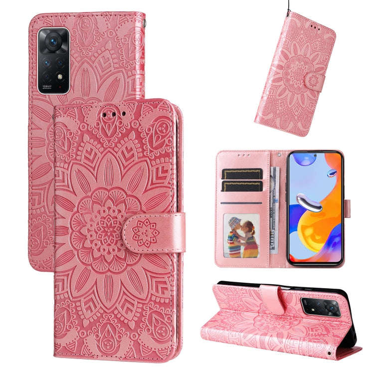 Embossed Sunflower Leather Phone Case, For Xiaomi Redmi Note 10 5G, For Xiaomi Redmi Note 10 Pro ...