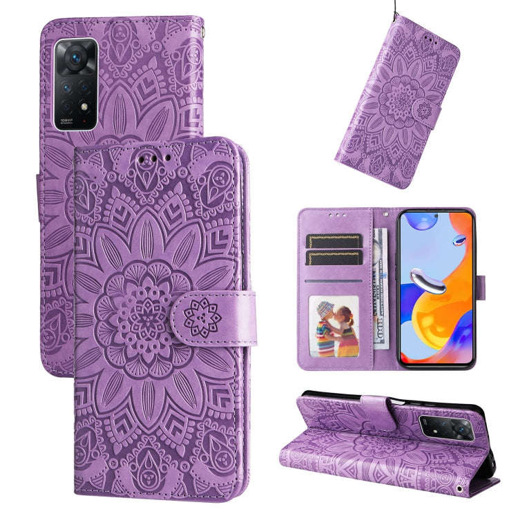 Embossed Sunflower Leather Phone Case, For Xiaomi Redmi Note 10 5G, For Xiaomi Redmi Note 10 Pro ...