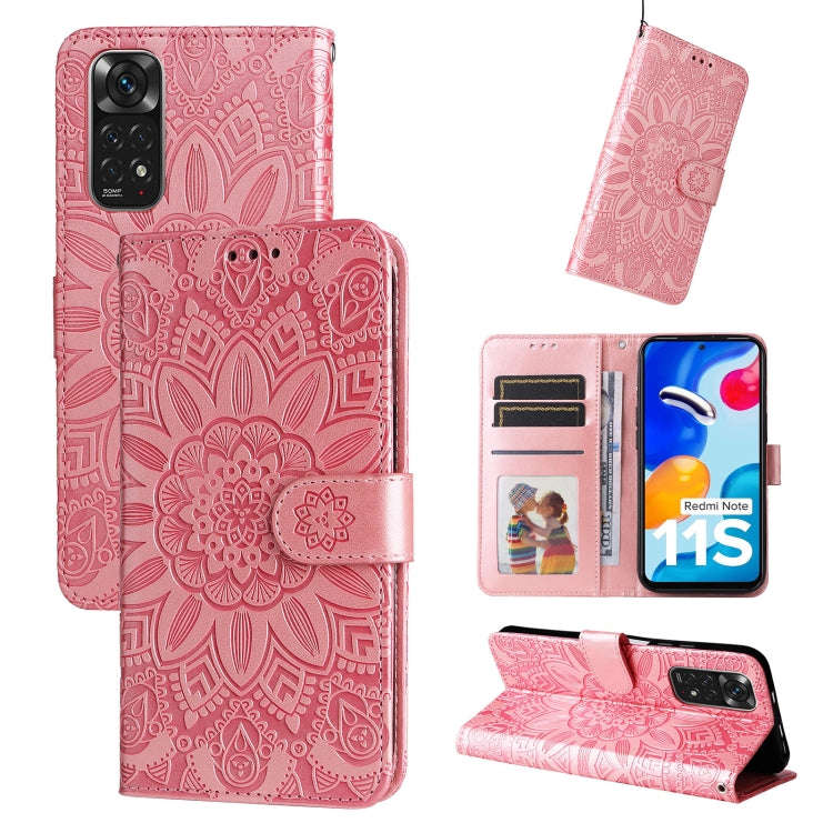 Embossed Sunflower Leather Phone Case, For Xiaomi Redmi Note 10 5G, For Xiaomi Redmi Note 10 Pro ...