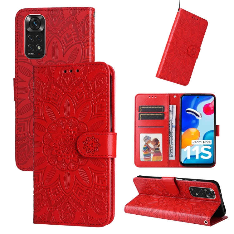 Embossed Sunflower Leather Phone Case, For Xiaomi Redmi Note 10 5G, For Xiaomi Redmi Note 10 Pro ...