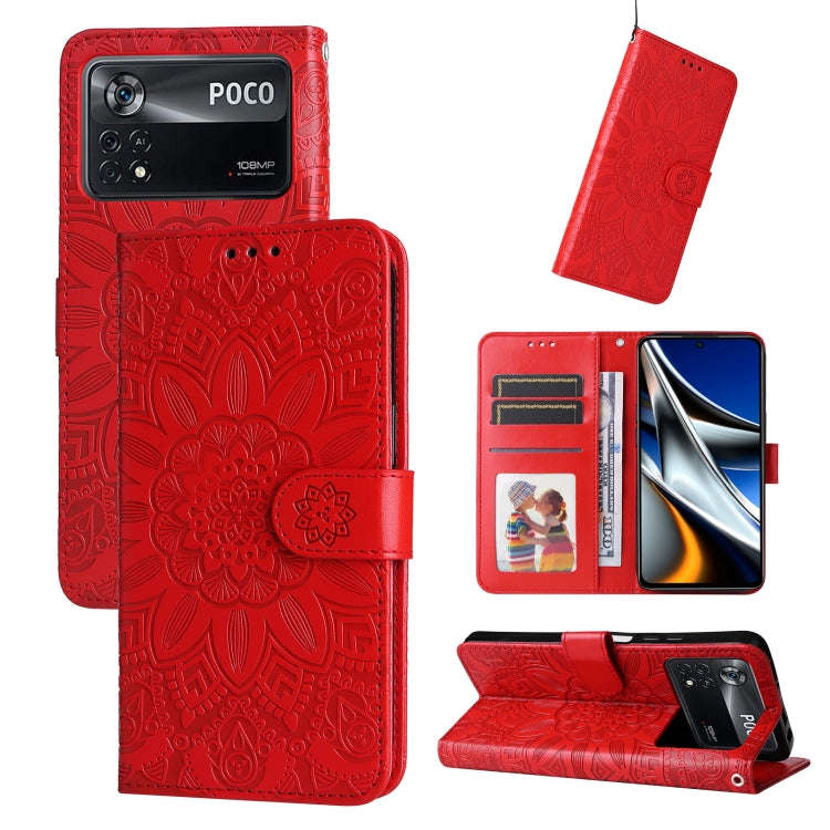 Embossed Sunflower Leather Phone Case, For Xiaomi Redmi Note 10 5G, For Xiaomi Redmi Note 10 Pro ...