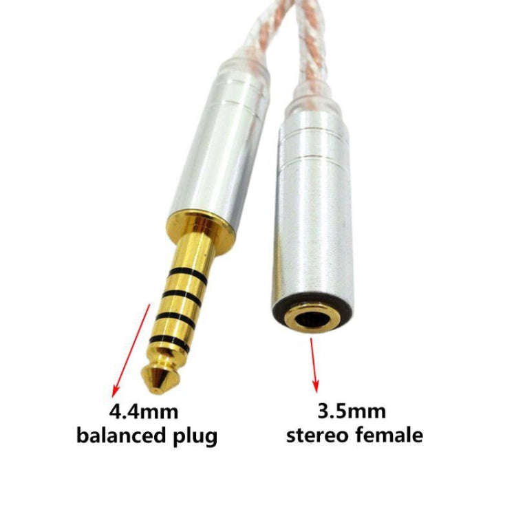 ZS0156 Balanced Inter-conversion Audio Cable, 4.4 Balance Male to 3.5 Stereo Female, 4.4 Balanced...