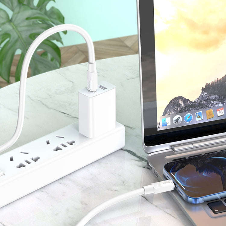 hoco X84 20W USB-C / Type-C to 8 Pin Solid PD Charging Data CableLength1m