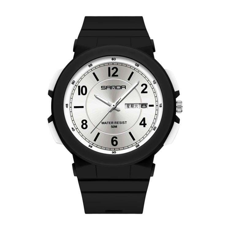 Sanda 6097 TPU Strap Dual Calendar Waterproof Electronic Watch