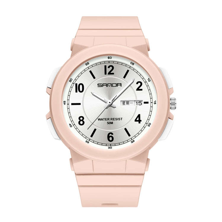 Sanda 6097 TPU Strap Dual Calendar Waterproof Electronic Watch
