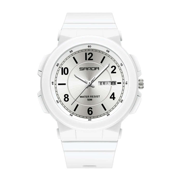 Sanda 6097 TPU Strap Dual Calendar Waterproof Electronic Watch