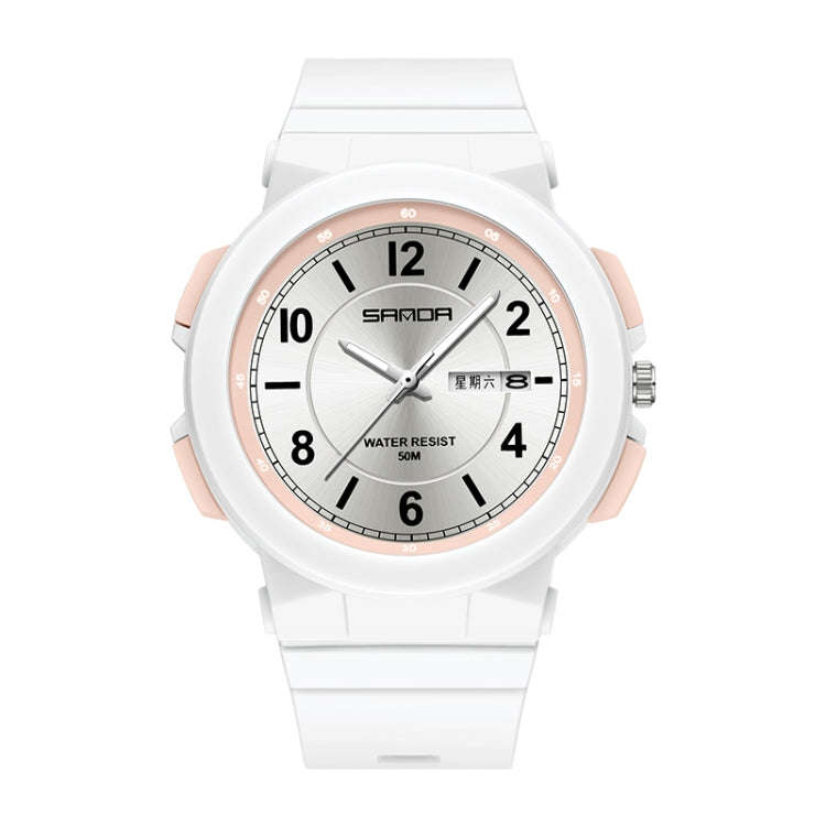 Sanda 6097 TPU Strap Dual Calendar Waterproof Electronic Watch