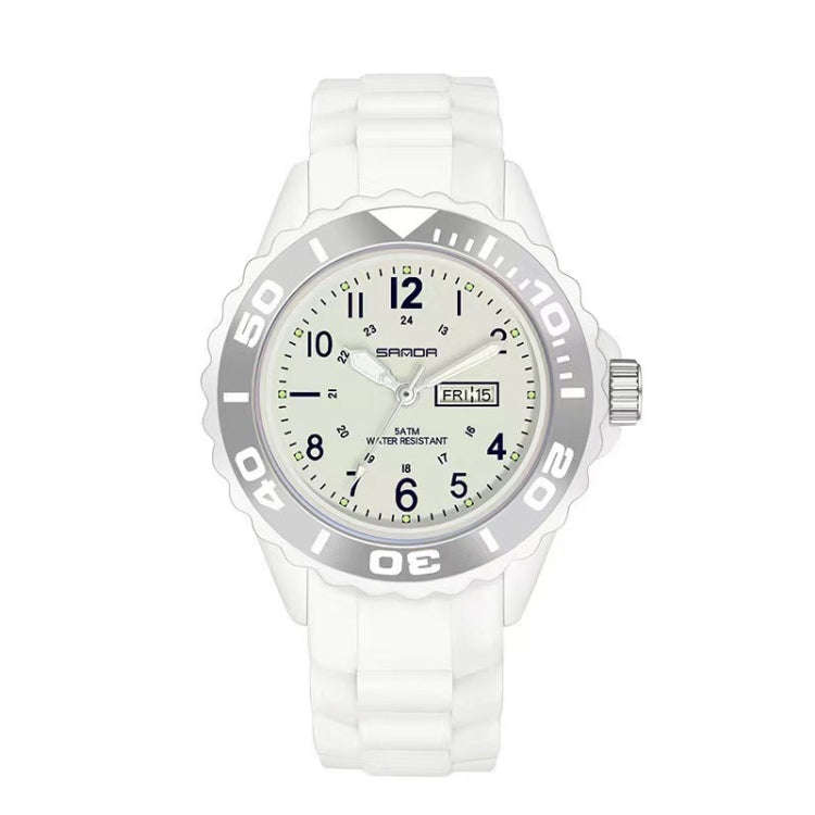 SANDA 1053 Womens TPU Strap Dual Display Waterproof Electronic Watch