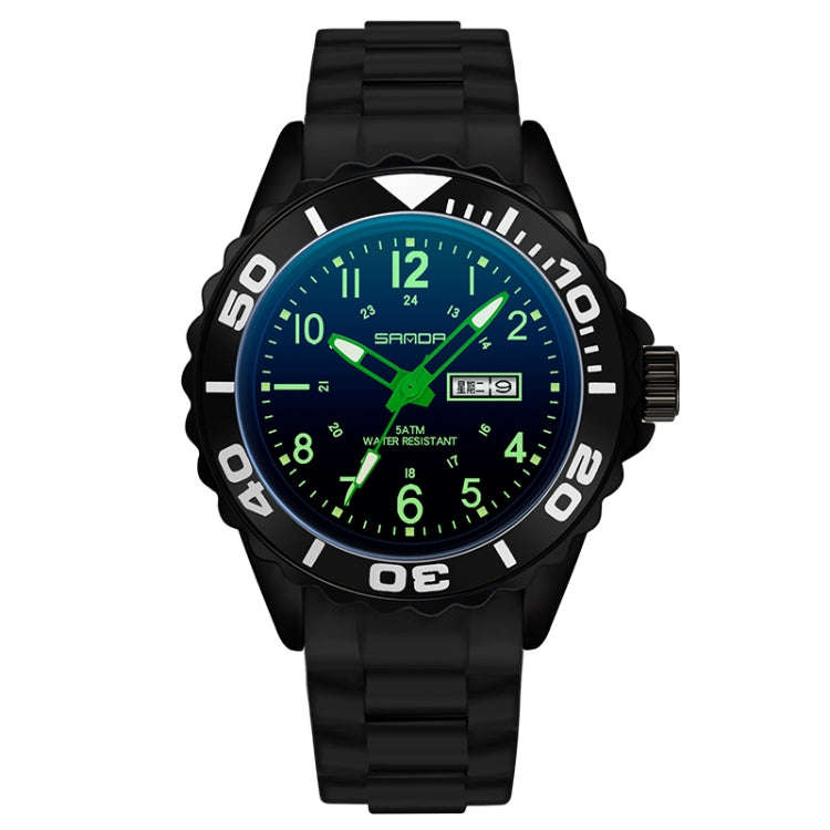 SANDA 1053 Womens TPU Strap Dual Display Waterproof Electronic Watch