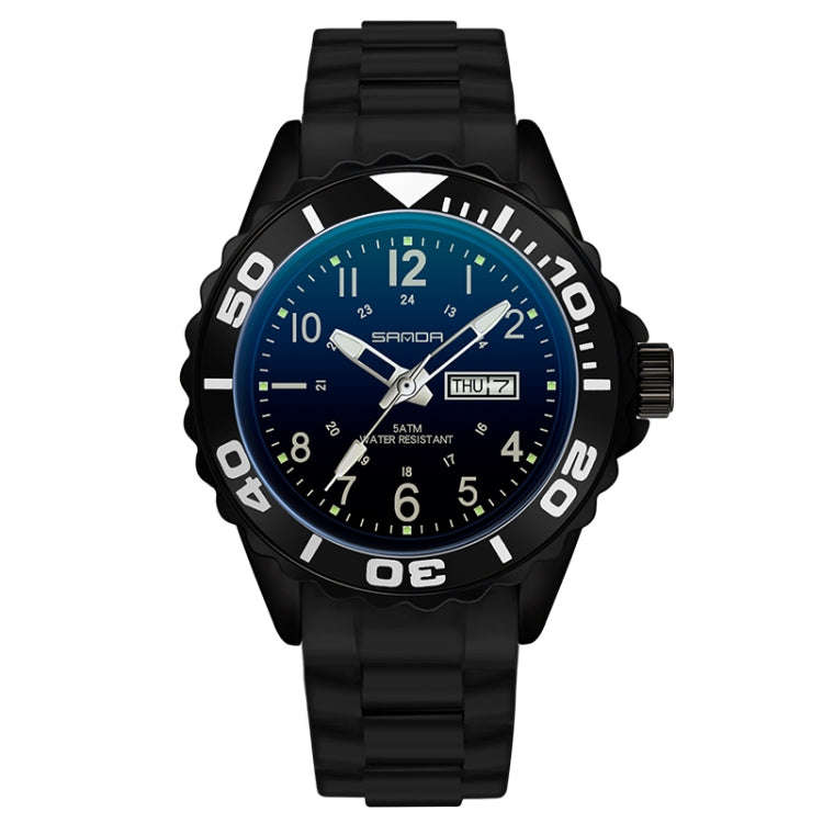 SANDA 1053 Womens TPU Strap Dual Display Waterproof Electronic Watch
