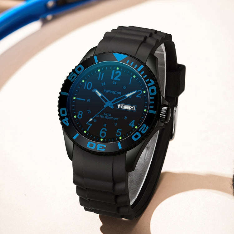 SANDA 1053 Womens TPU Strap Dual Display Waterproof Electronic Watch