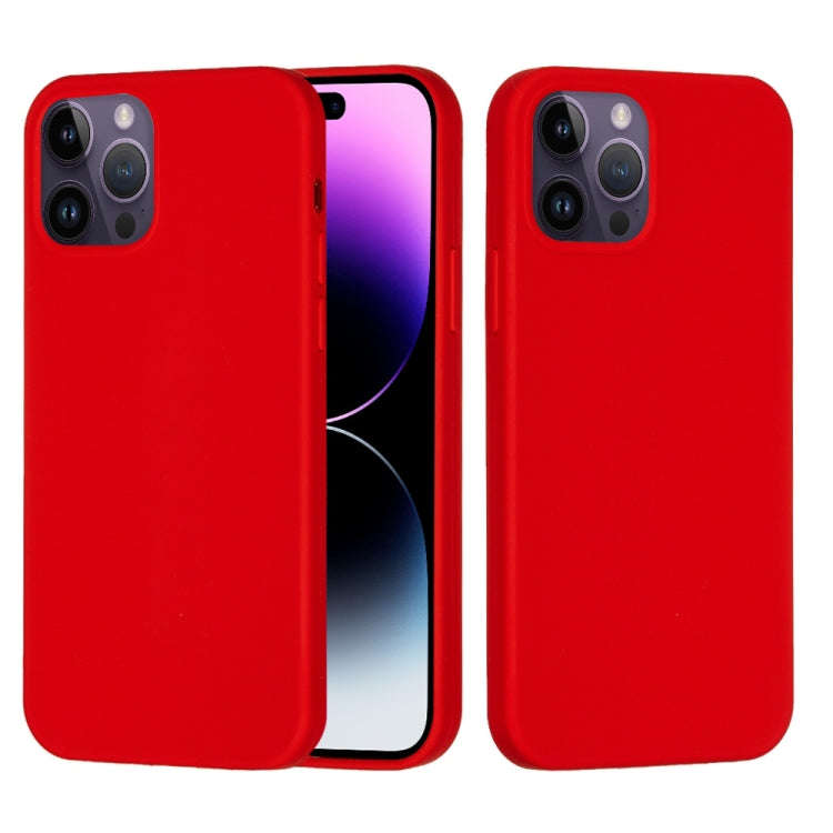 Solid Color Silicone Phone Case, For iPhone 14, For iPhone 14 Plus, For iPhone 14 Pro, For iPhone...
