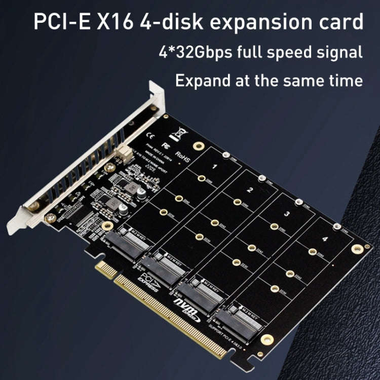 PH44 NVME 4 Disk Array Card PCI-E Signal Split Array Card