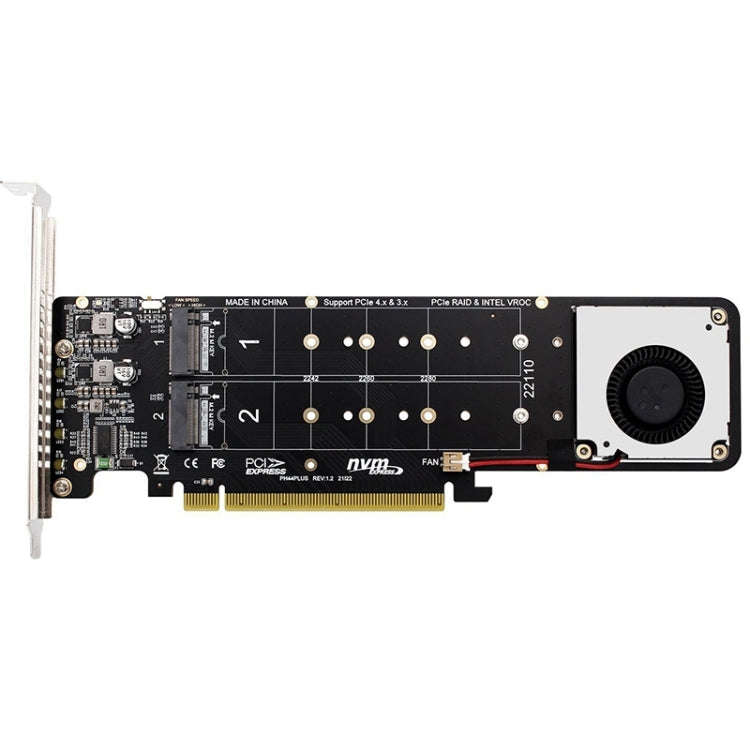 PCIe X16 to M.2 M-key NVMEx4 SSD RAID Converter Card, PCIe X16 to M.2