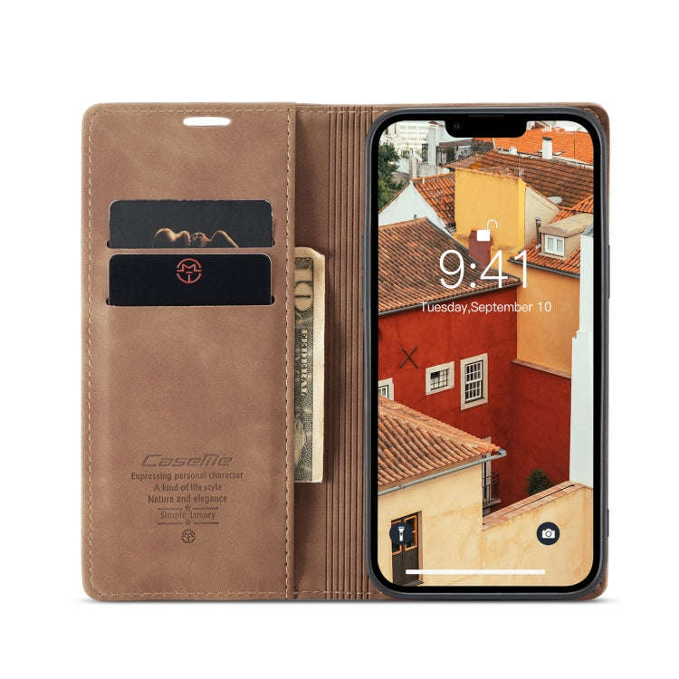 CaseMe-013 Multifunctional Retro Frosted Leather Phone Case, For iPhone 14, For iPhone 14 Plus, F...