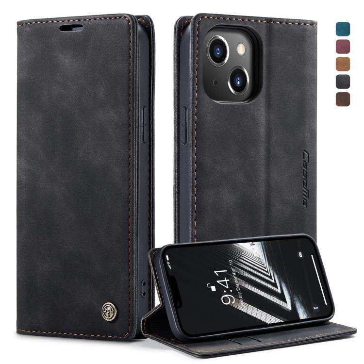 CaseMe-013 Multifunctional Retro Frosted Leather Phone Case, For iPhone 14, For iPhone 14 Plus, F...