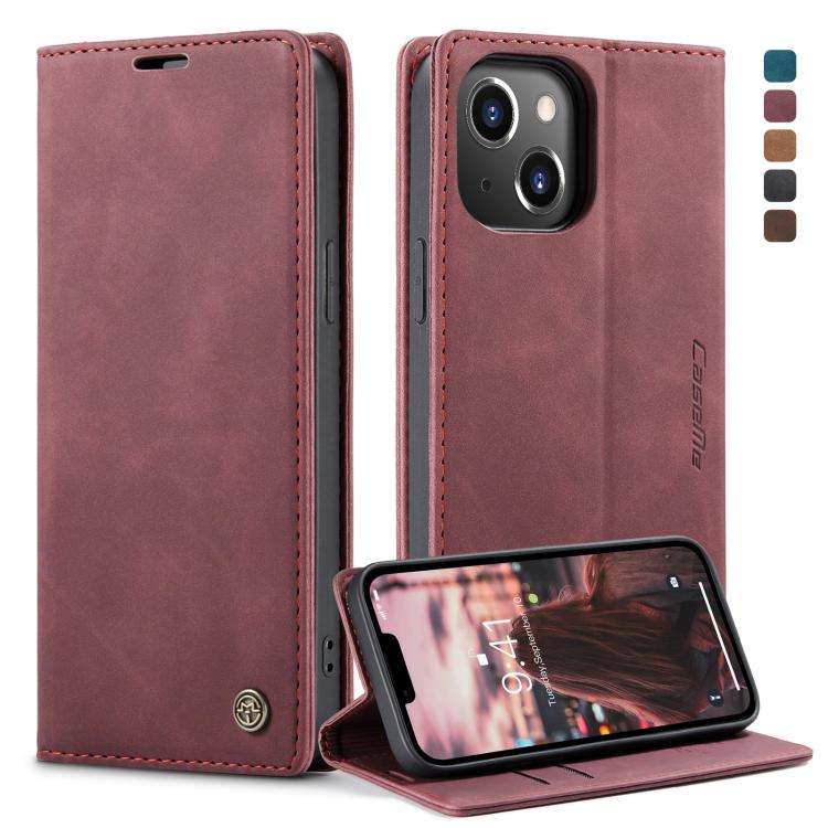 CaseMe-013 Multifunctional Retro Frosted Leather Phone Case, For iPhone 14, For iPhone 14 Plus, F...