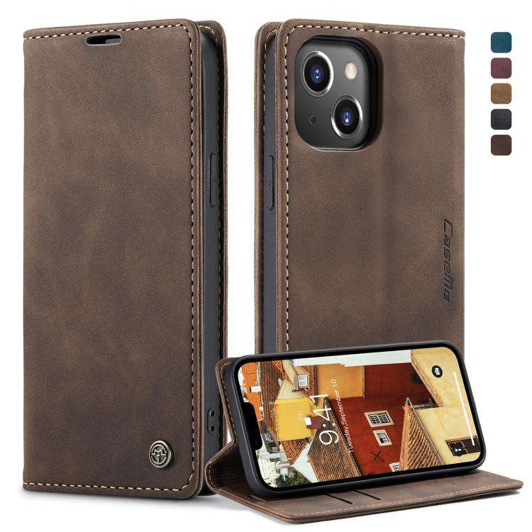 CaseMe-013 Multifunctional Retro Frosted Leather Phone Case, For iPhone 14, For iPhone 14 Plus, F...
