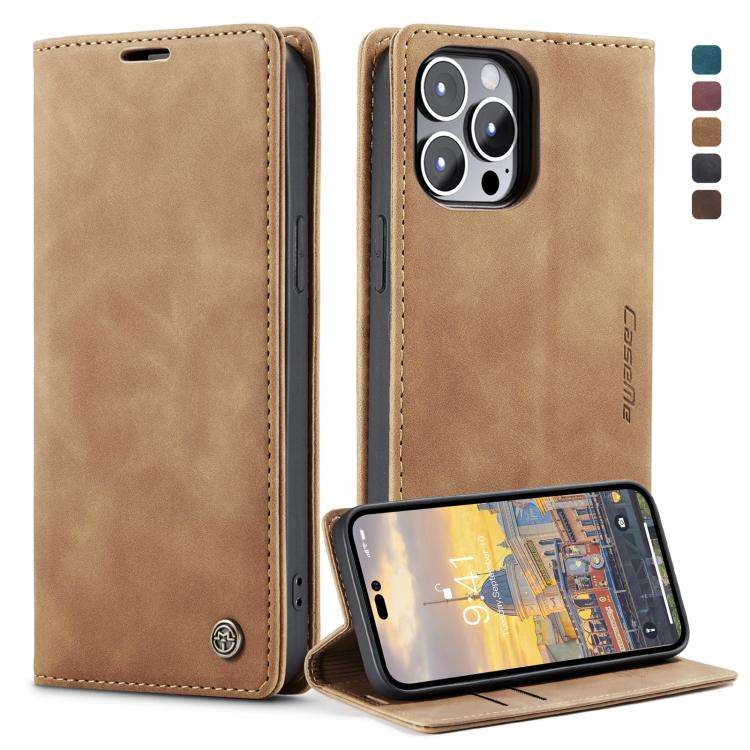 CaseMe-013 Multifunctional Retro Frosted Leather Phone Case, For iPhone 14, For iPhone 14 Plus, F...