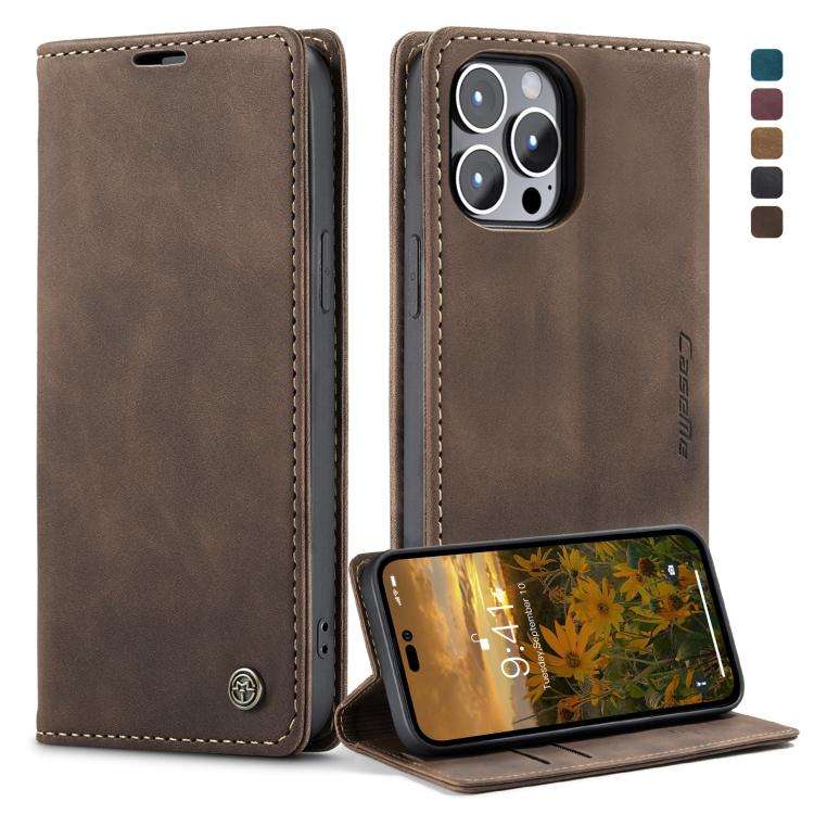 CaseMe-013 Multifunctional Retro Frosted Leather Phone Case, For iPhone 14, For iPhone 14 Plus, F...