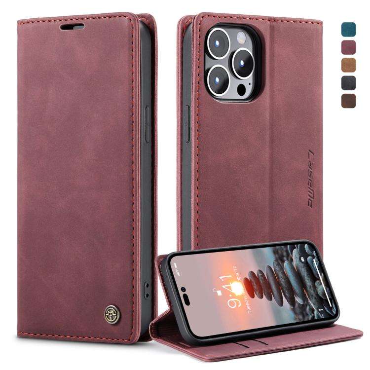 CaseMe-013 Multifunctional Retro Frosted Leather Phone Case, For iPhone 14, For iPhone 14 Plus, F...