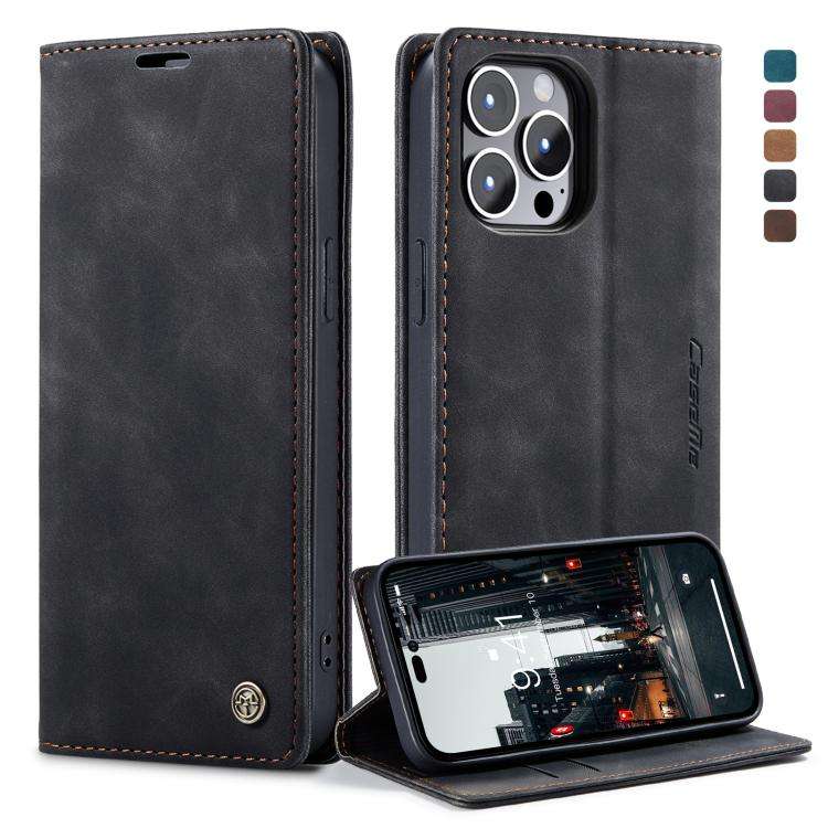 CaseMe-013 Multifunctional Retro Frosted Leather Phone Case, For iPhone 14, For iPhone 14 Plus, F...