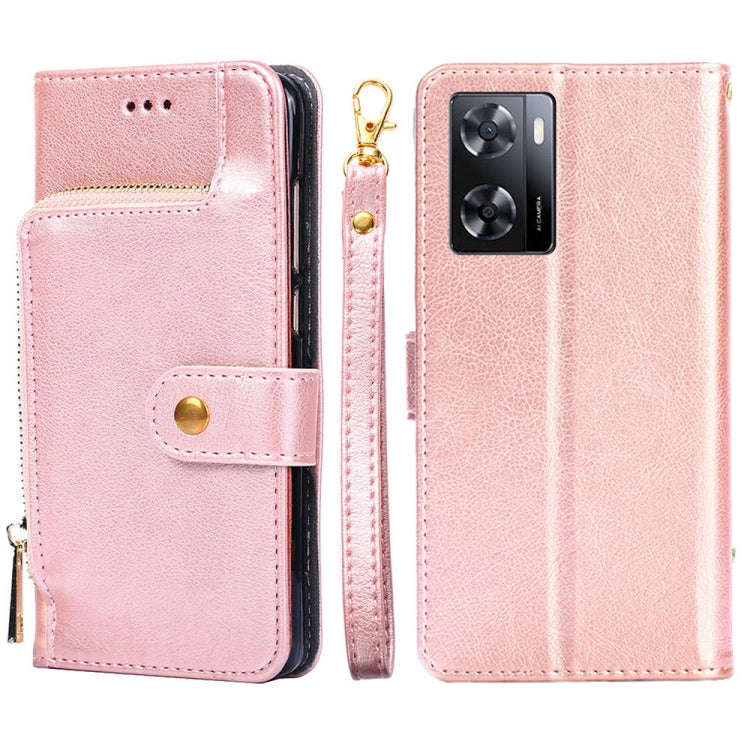 Zipper Bag Leather Phone Case, For OPPO A57 4G 2022, For OPPO Reno7 A JP Version, For Huawei nova...