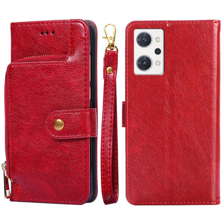 Zipper Bag Leather Phone Case, For OPPO A57 4G 2022, For OPPO Reno7 A JP Version, For Huawei nova...