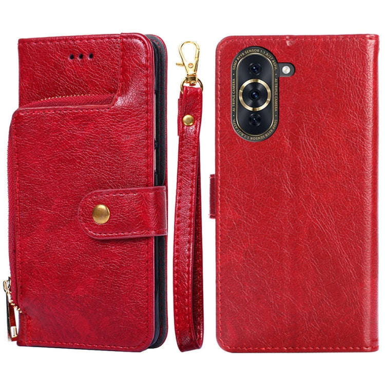Zipper Bag Leather Phone Case, For OPPO A57 4G 2022, For OPPO Reno7 A JP Version, For Huawei nova...