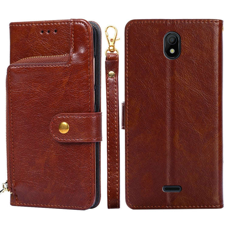 Zipper Bag Leather Phone Case, For OPPO A57 4G 2022, For OPPO Reno7 A JP Version, For Huawei nova...
