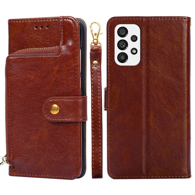 Zipper Bag Leather Phone Case, For OPPO A57 4G 2022, For OPPO Reno7 A JP Version, For Huawei nova...