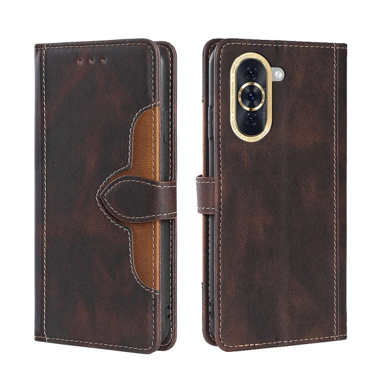 Skin Feel Magnetic Buckle Leather Phone Case, For Huawei nova 10, For Huawei nova 10 Pro, For Nok...
