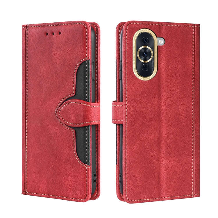 Skin Feel Magnetic Buckle Leather Phone Case, For Huawei nova 10, For Huawei nova 10 Pro, For Nok...