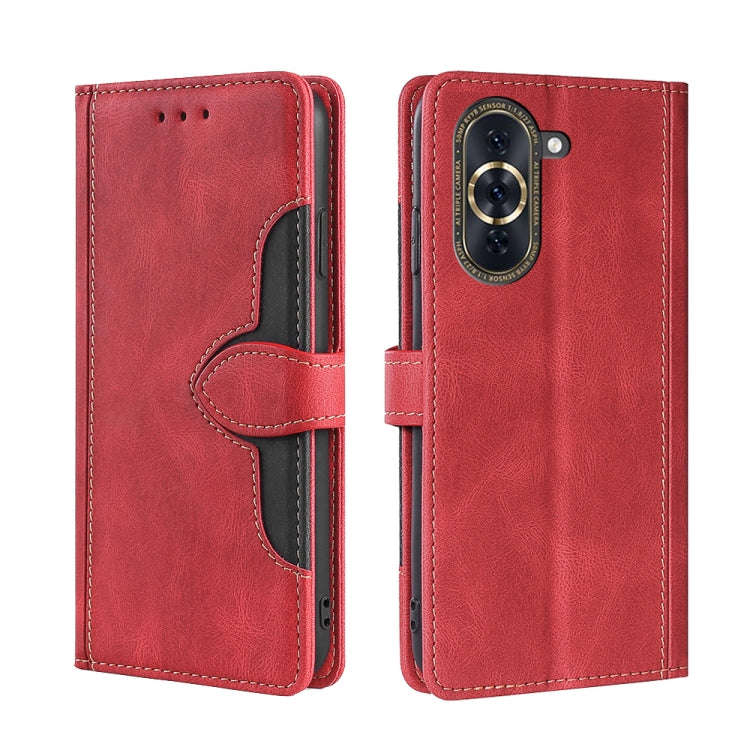 Skin Feel Magnetic Buckle Leather Phone Case, For Huawei nova 10, For Huawei nova 10 Pro, For Nok...