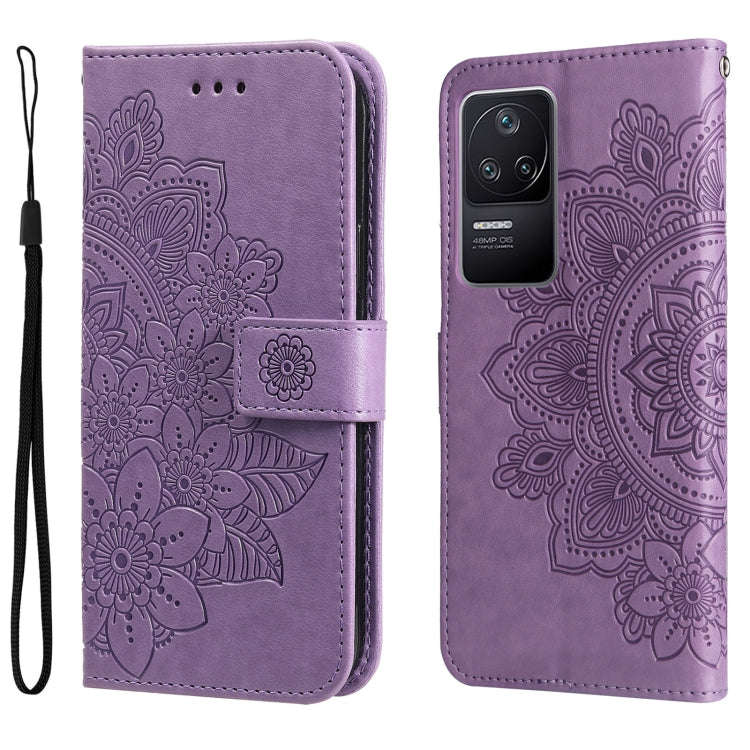 7-petal Flowers Embossing Leather Case, For Xiaomi Redmi K40S / Poco F4, For Xiaomi Redmi Note 11...