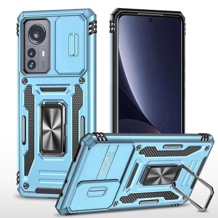Armor PC + TPU Camera Shield Phone Case, For Samsung Galaxy A12 5G/4G / M12 / F12, For Xiaomi 12 ...
