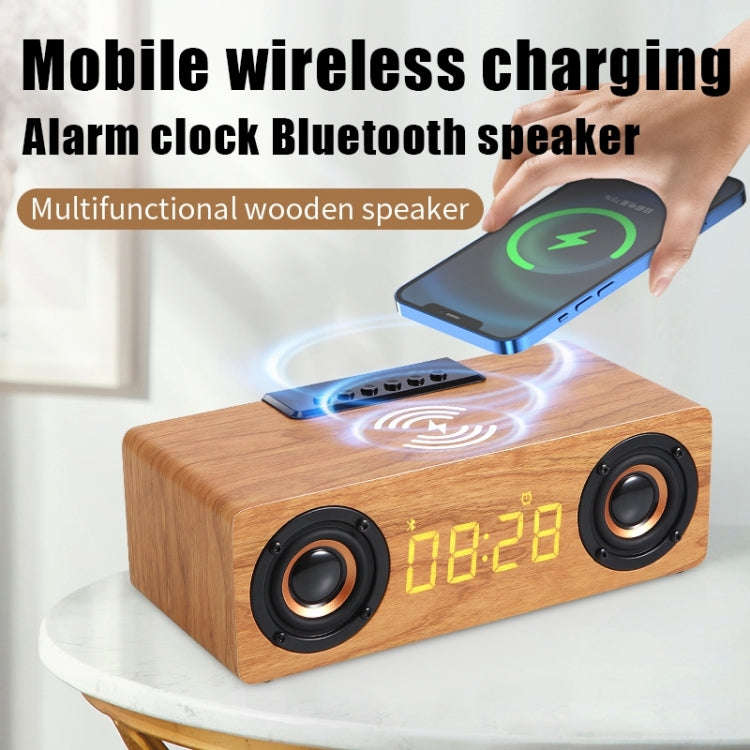 K1 Multifunctional Desktop Wooden Bluetooth Speaker Wireless Loudspeaker
