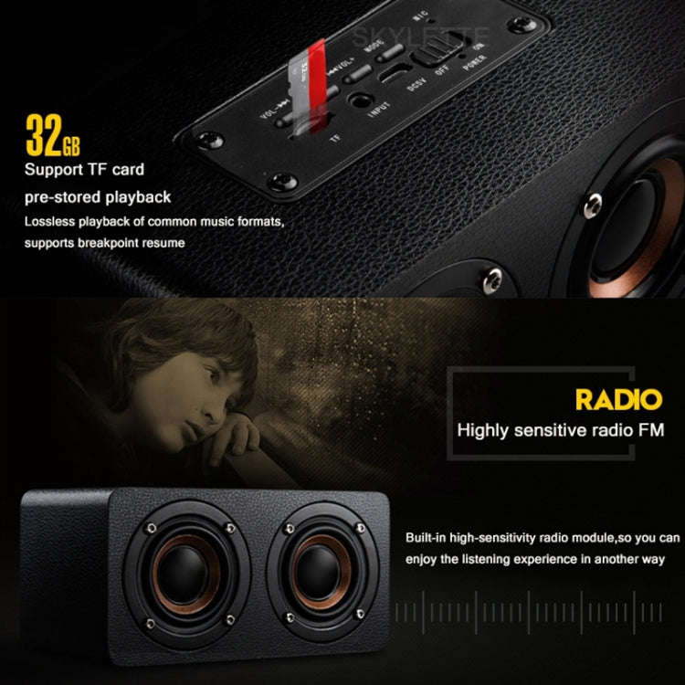 M5 Multifunctional Desktop Wooden Bluetooth Speaker Wireless Loudspeaker