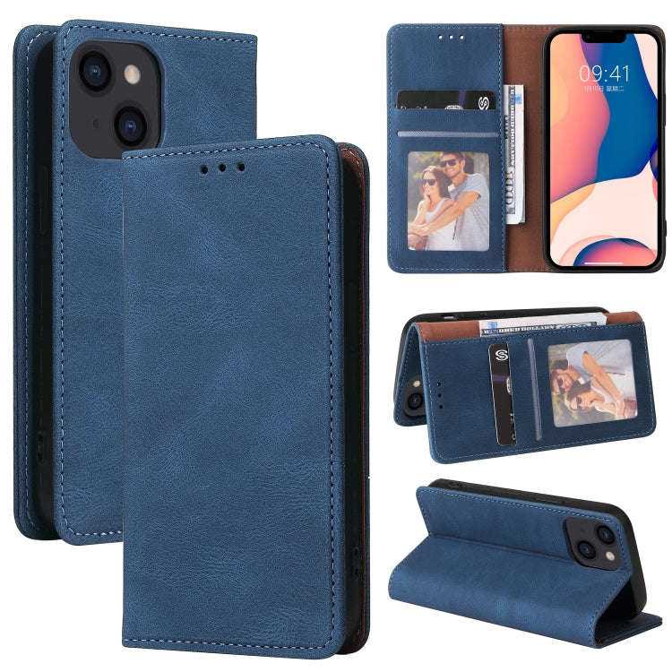 Simple Suction Closure Horizontal Flip Leather Case, For iPhone 14, For iPhone 14 Plus, For iPhon...