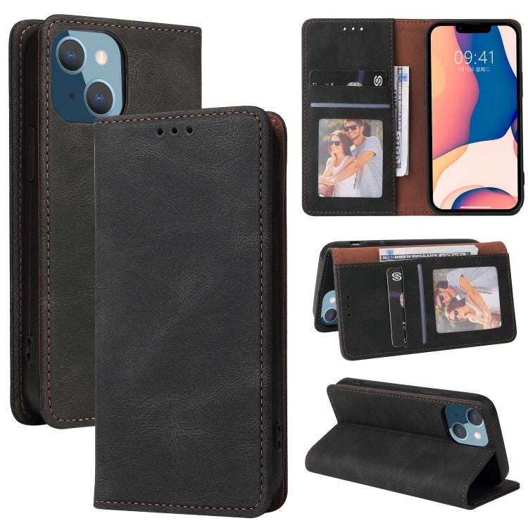 Simple Suction Closure Horizontal Flip Leather Case, For iPhone 14, For iPhone 14 Plus, For iPhon...